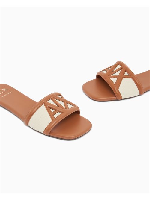 Sandali Flat in Canvas e con logo ARMANI EXCHANGE | XW002568AF22752/MZ767